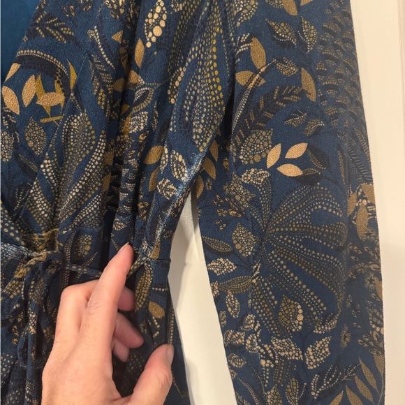 FARM Rio Teal Dotted Forest Lenzing Ecovero Viscose Wrap Mini Dress - Picture 3 of 9